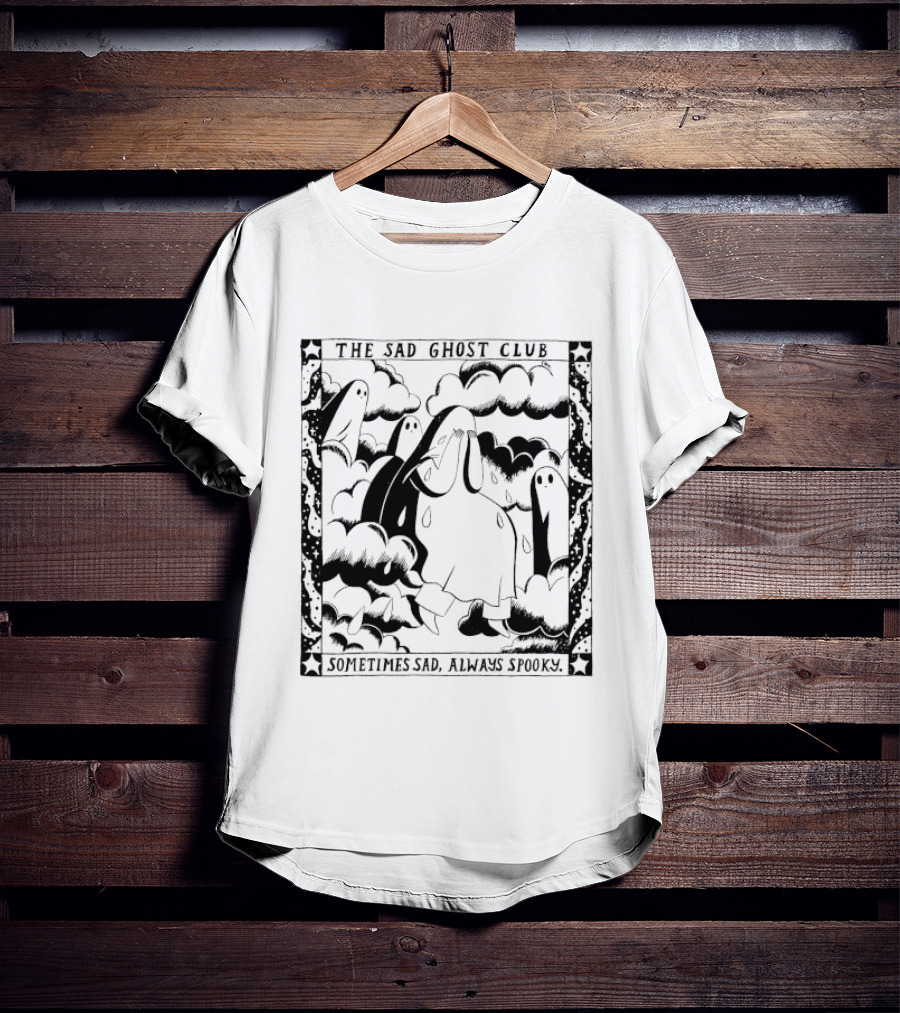 The Sad Ghost Club Clouds Sometimes Sad Always Spooky T-Shirt