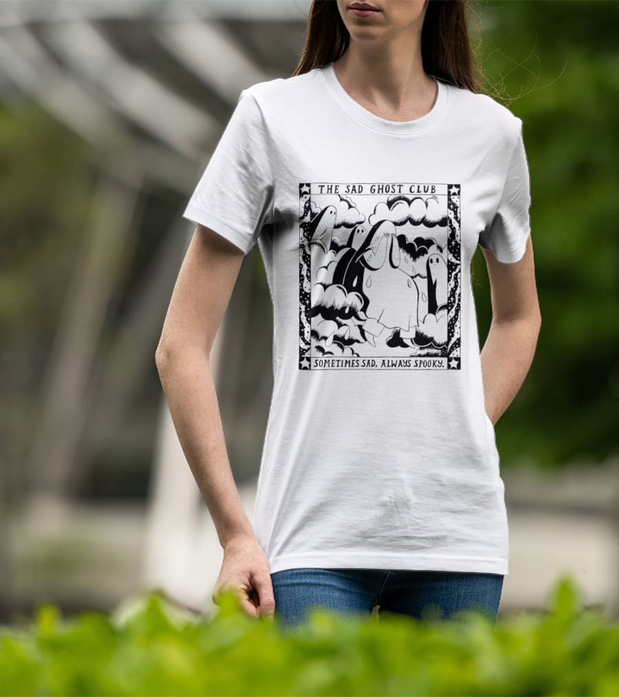 The Sad Ghost Club Clouds Sometimes Sad Always Spooky T-Shirt