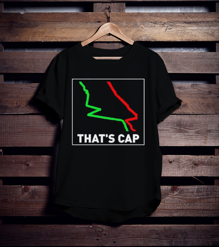 James Pettus That's Cap Red And Green Zigzag Lines T-Shirt