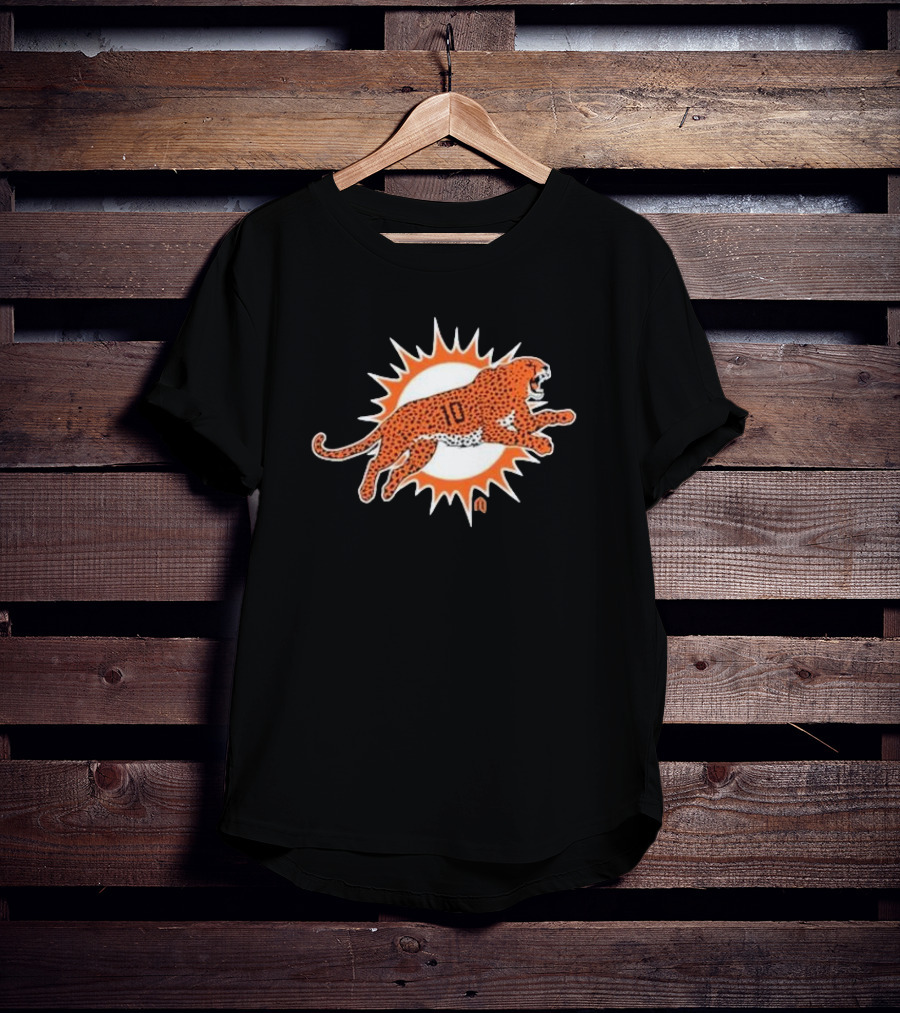 Miami Cheetah Leap Sunburst 10 T-Shirt
