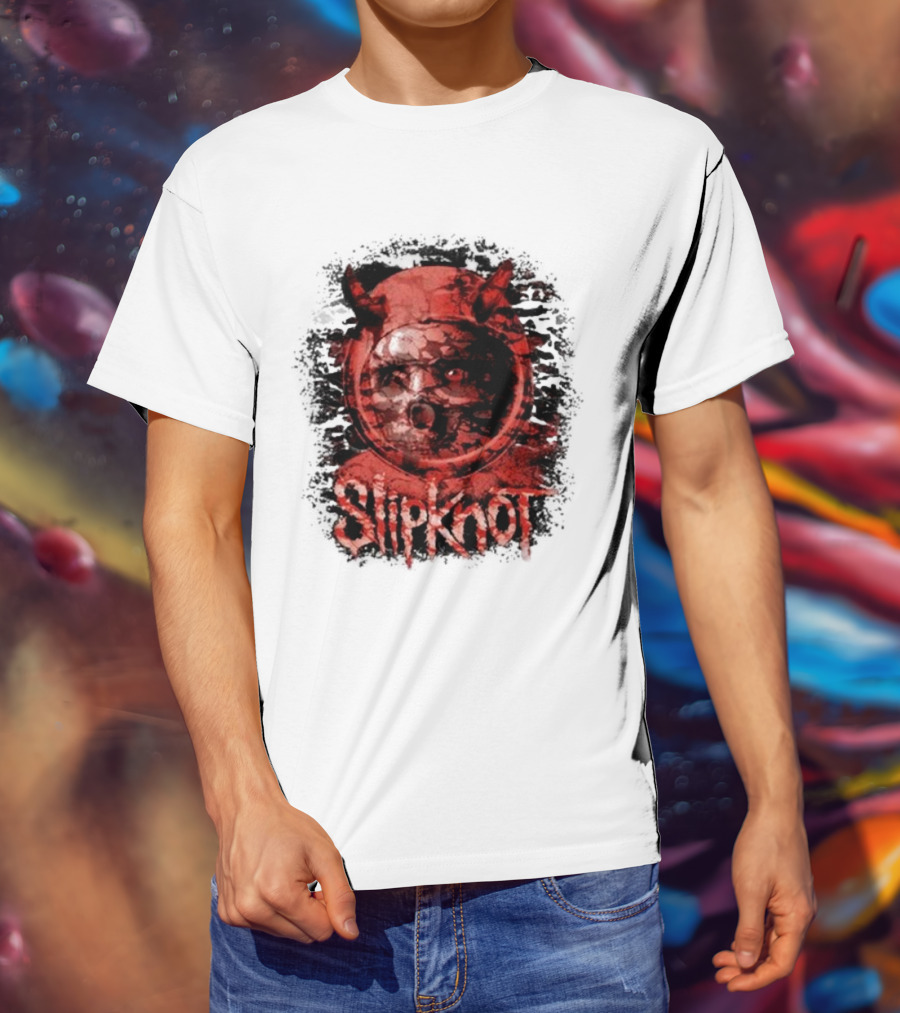 Slipknot Heller Air Capsule 001 Distorted Devil Mask T-Shirt