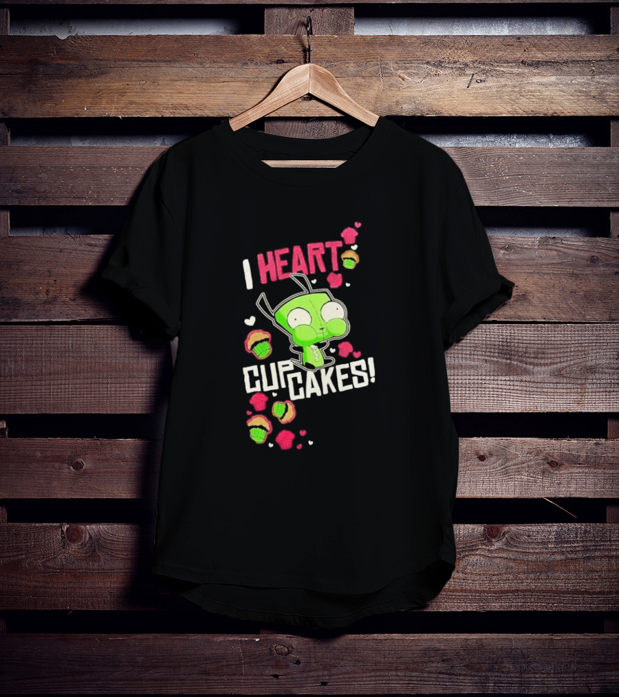 Invader Zim GIR I Heart Cupcakes T-Shirt