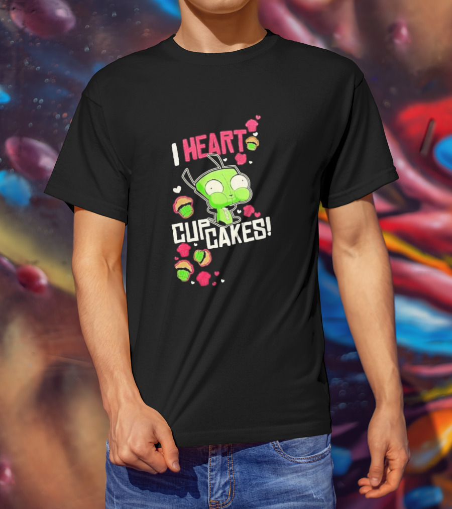 Invader Zim GIR I Heart Cupcakes T-Shirt