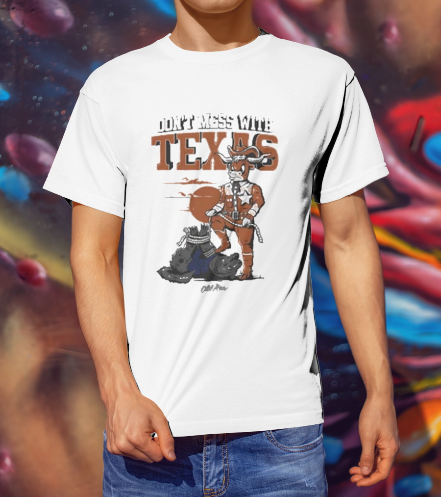 Don’t Mess With Texas Football Cowboy Stomping An Opponent T-Shirt