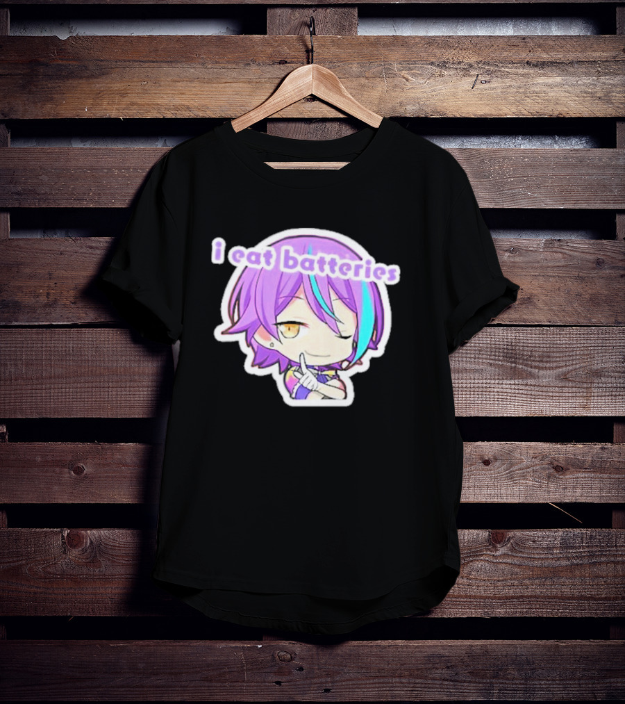 Rui Kamishiro I Eat Batteries Project Sekai Chibi Character T-Shirt