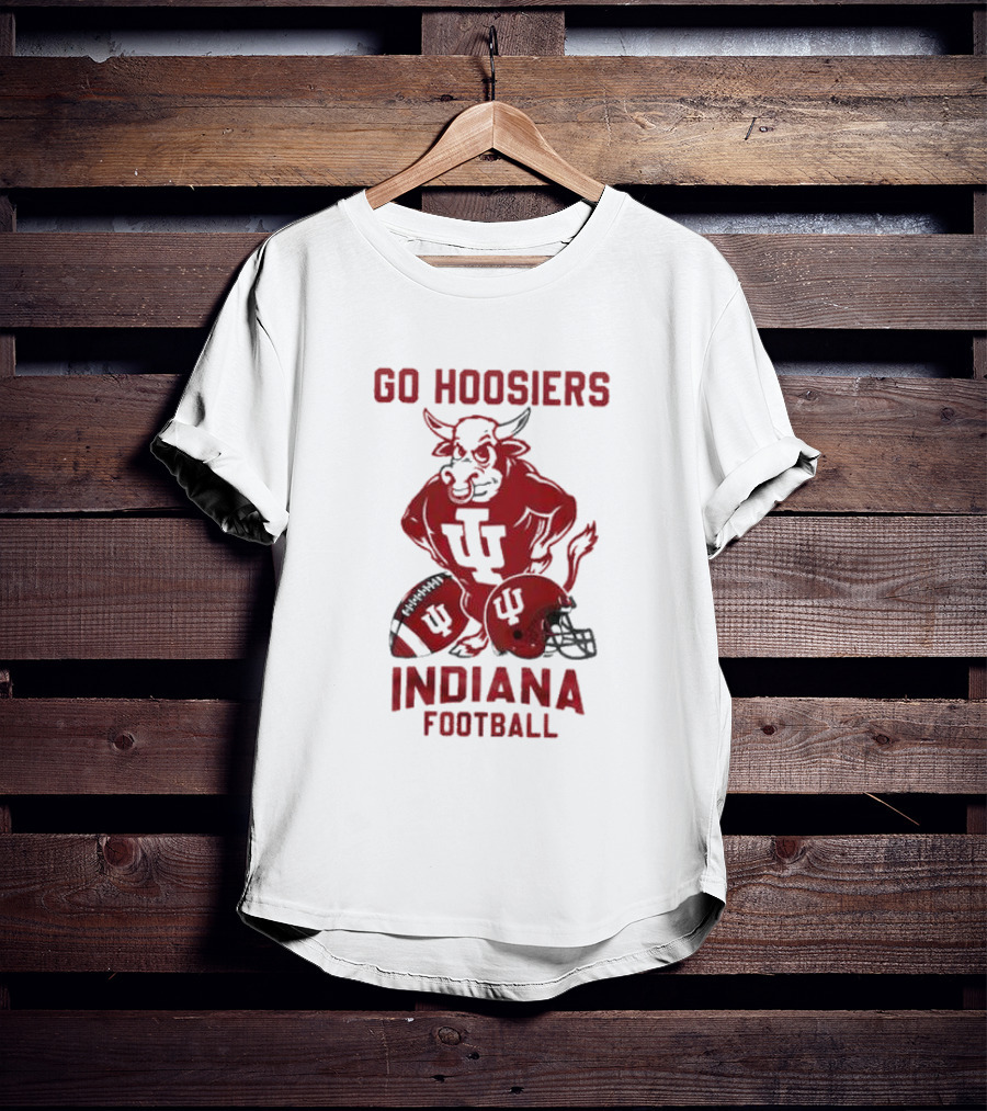 Go Hoosiers Indiana Football IU Bull And Helmet T-Shirt