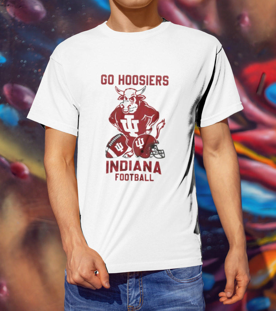 Go Hoosiers Indiana Football IU Bull And Helmet T-Shirt