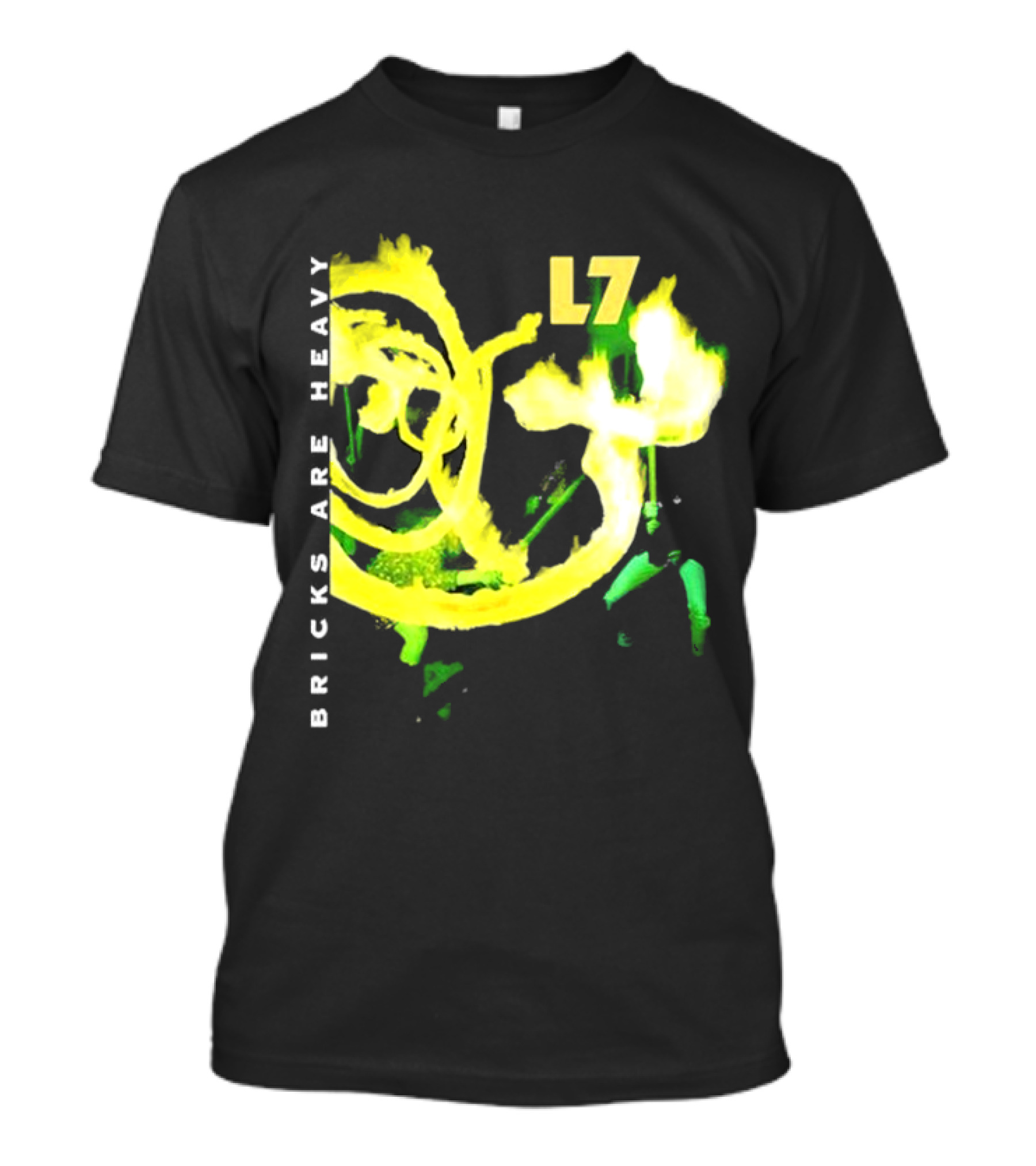 L7 Bricks Are Heavy Album Neon Graffiti T-Shirt
