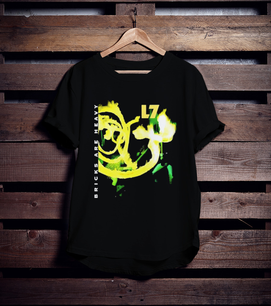 L7 Bricks Are Heavy Album Neon Graffiti T-Shirt