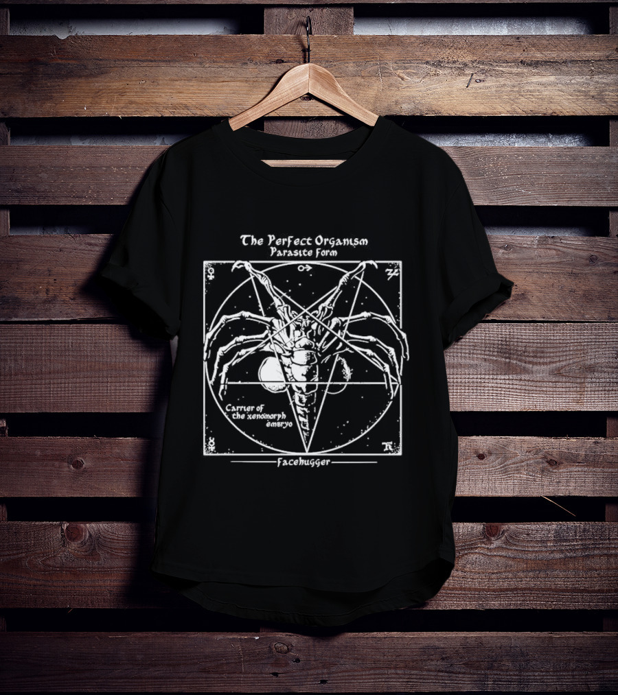 The Perfect Organism Parasite Form Carrier Of The Xenomorph Embryo Facehugger T-Shirt