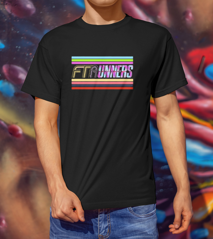 FTR And The Runners Retro Colorful Stripes T-Shirt
