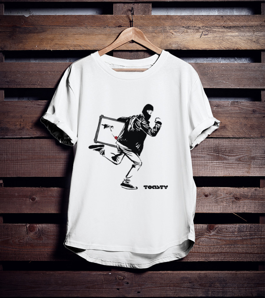 HappyToast Stolen Banksy Toasty Banksy Heist T-Shirt