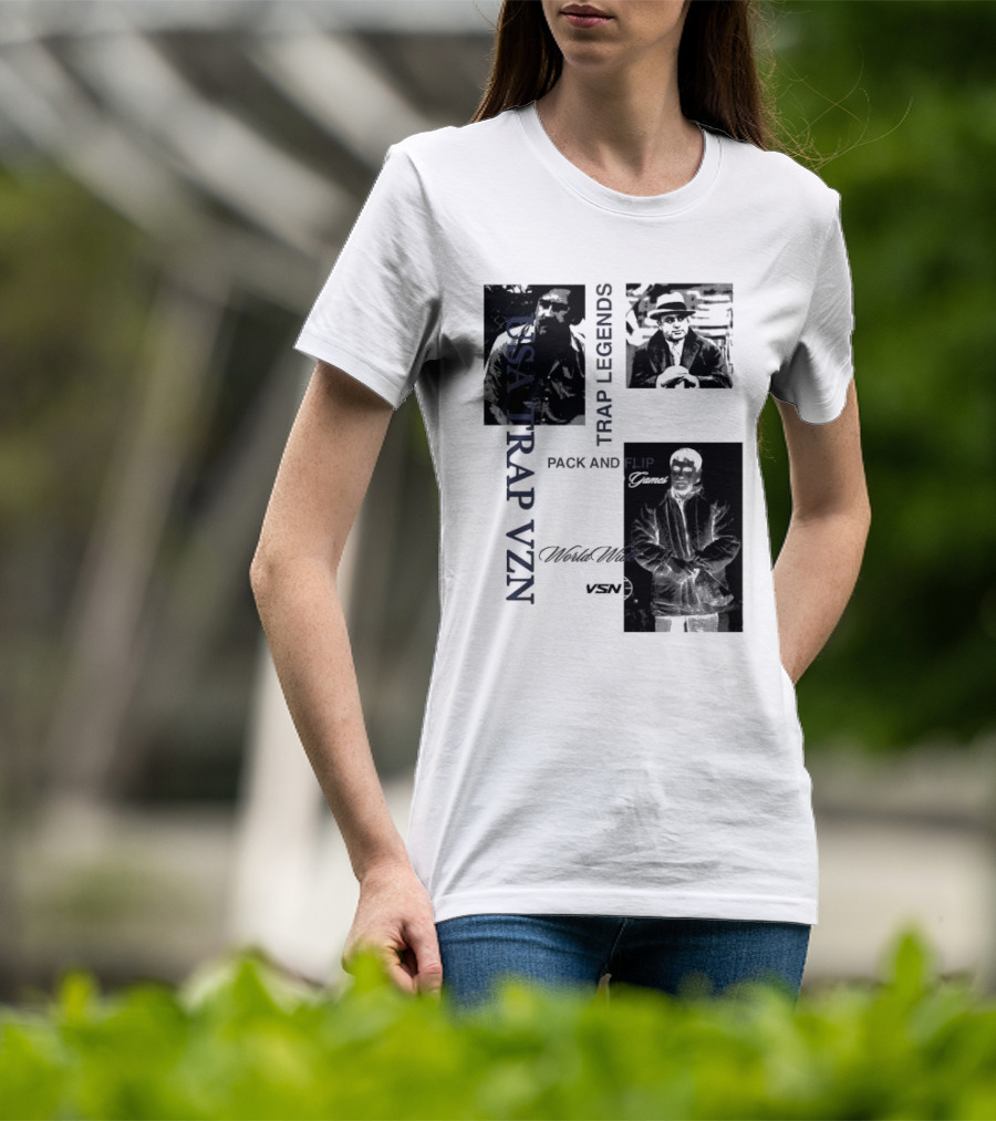 USA Trap VZN Trap Legends Pack And Flip Games World Wide VSN T-Shirt