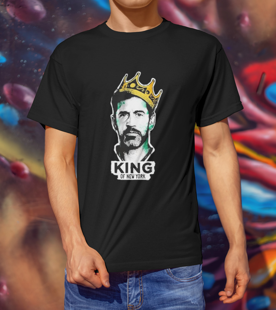Aaron Rodgers King Of New York Wearing Crown T-Shirt