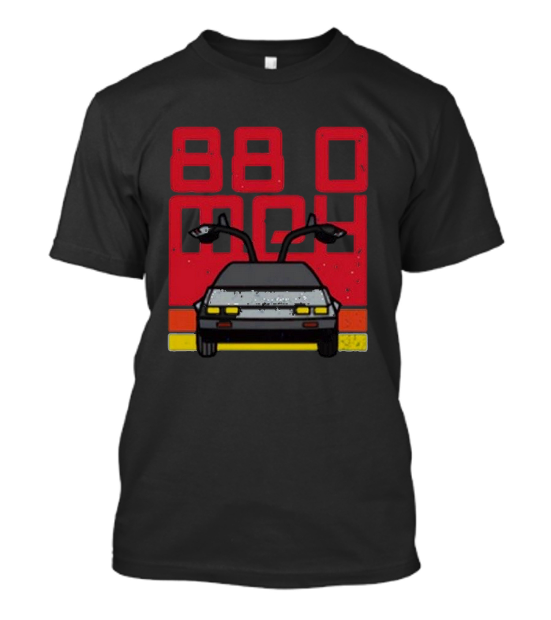Back To The Future 88MPH DeLorean Time Machine Musical Retro T-Shirt