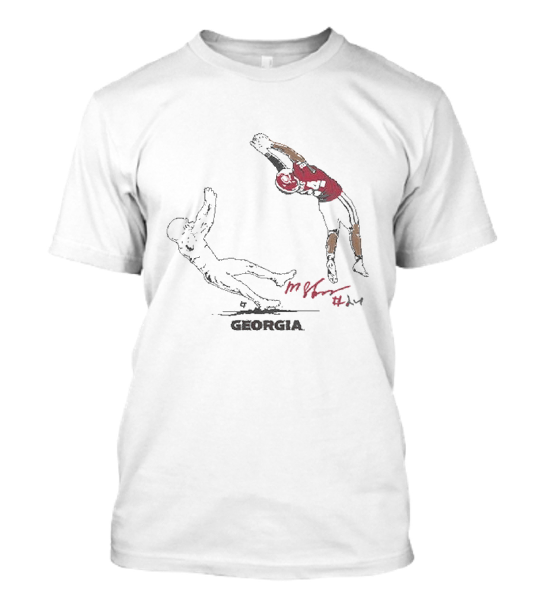 Georgia Football Malaki Starks Signature Interception T-Shirt