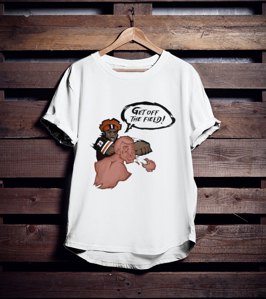 Get Off The Field Dawg Pound Player Punching Opponent T-Shirt