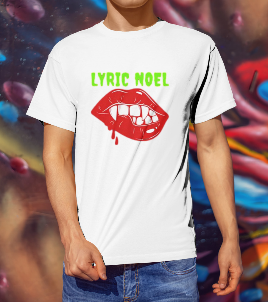 Lyric Noel Cry Little Sister Vampire Fangs Dripping Blood T-Shirt