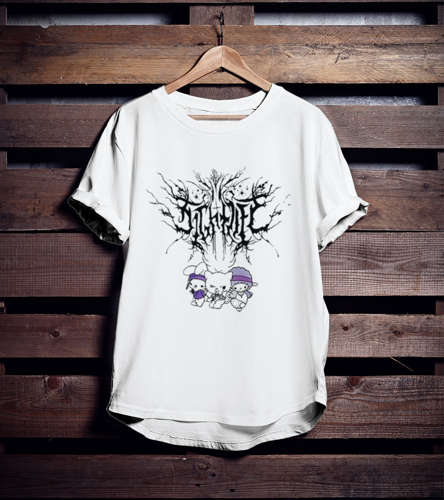 Nightlife Lavender Sanrio Characters Gothic T-Shirt