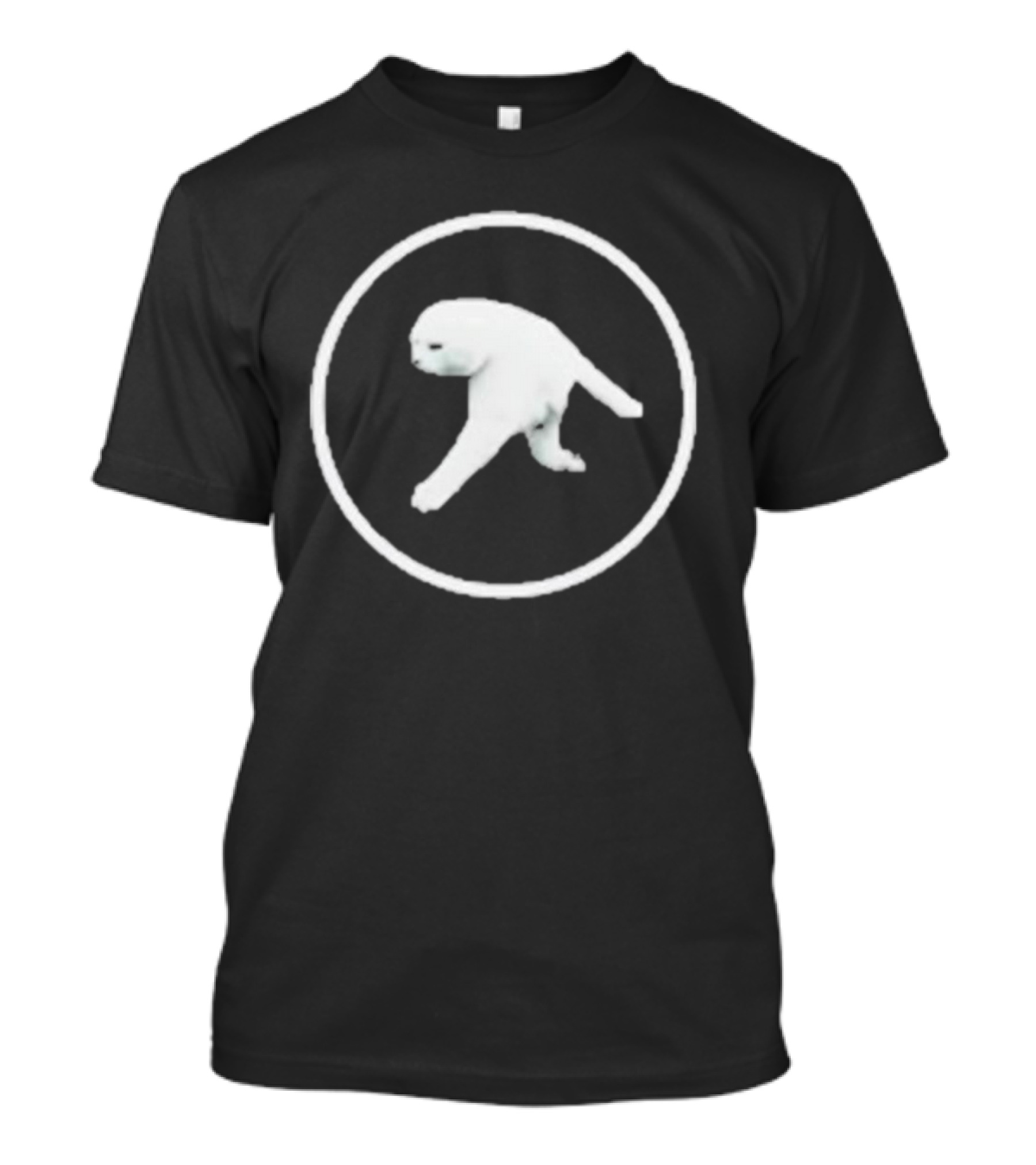 Aphex Twin Cat Parody White Circle T-Shirt