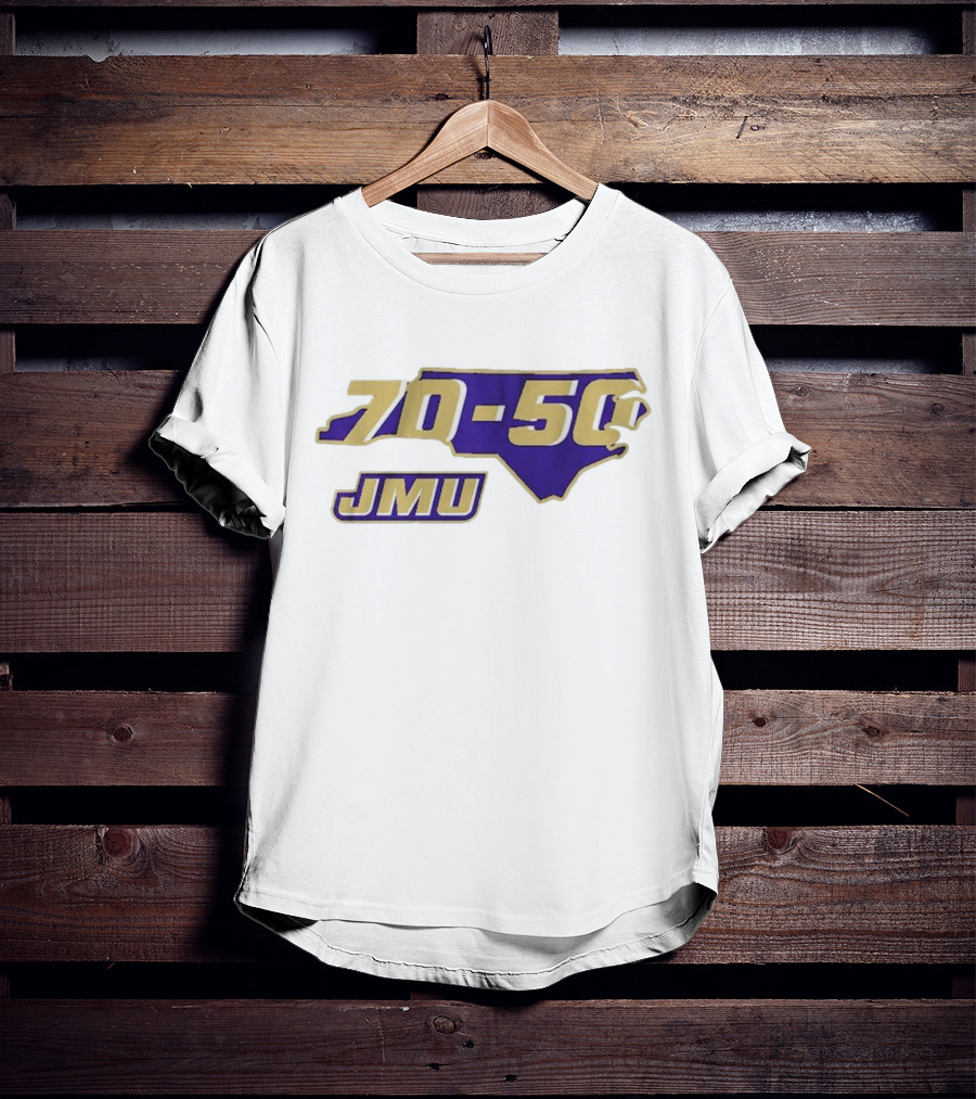 JMU 70-50 North Carolina Football Victory T-Shirt