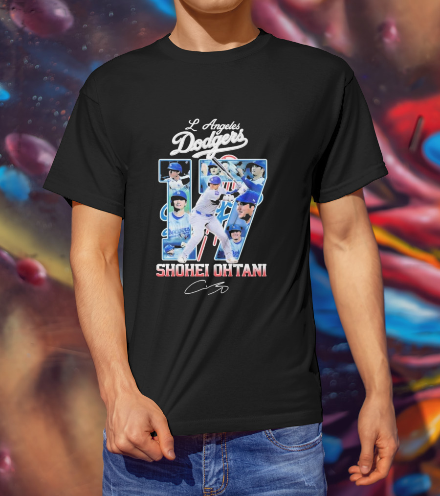 Los Angeles Dodgers Shohei Ohtani Number 17 Dodgers Baseball Star T-Shirt
