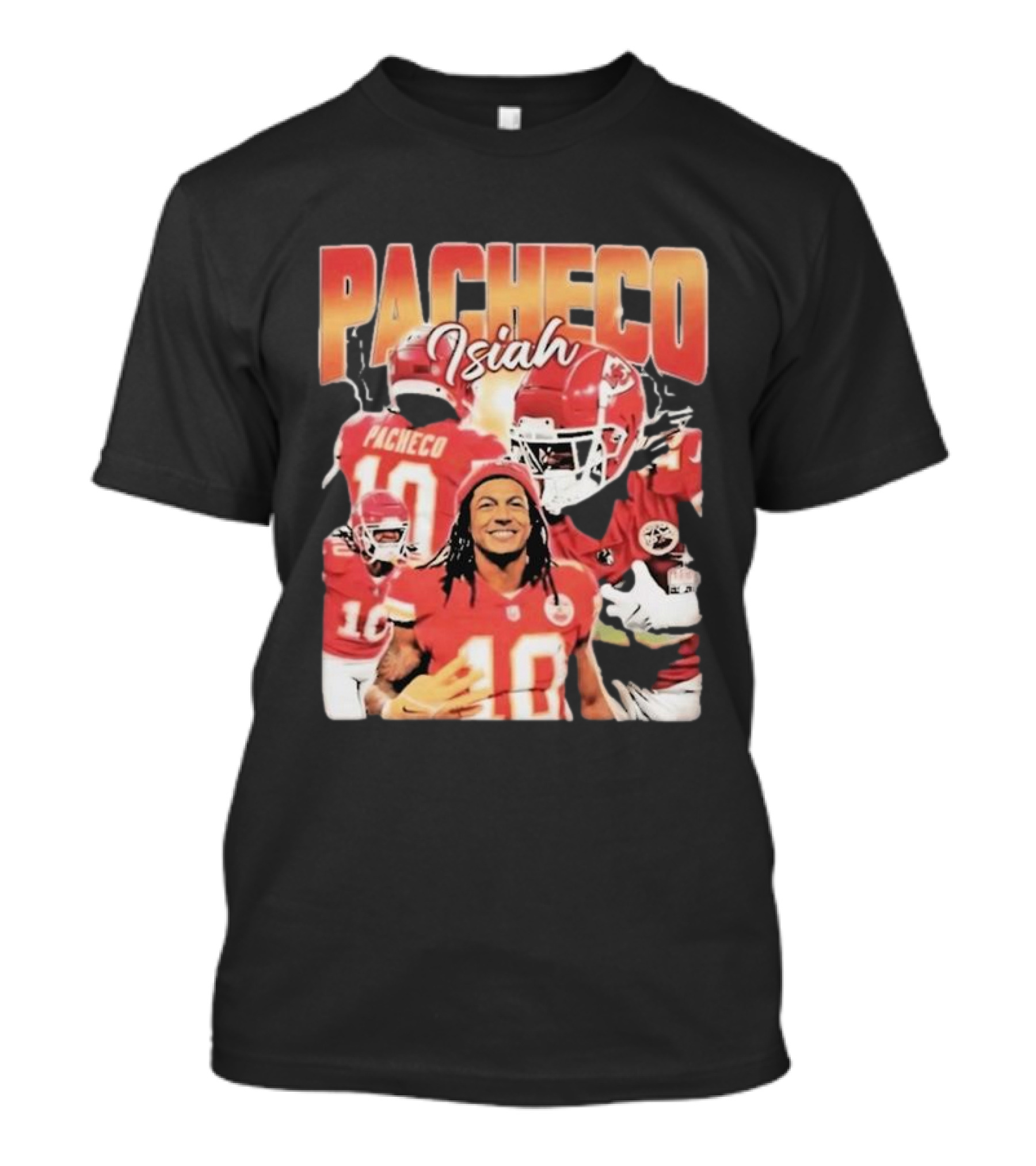 Pacheco Isiah Number 10 Red Football Jersey T-Shirt