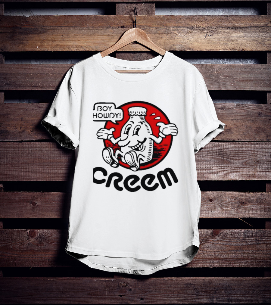 Boy Howdy Creem Vintage Bottle Character With Red Circle T-Shirt