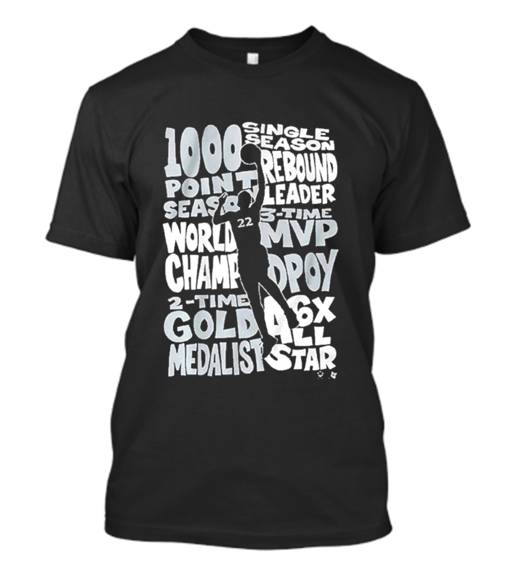 1000 Point Season Rebound Leader World Champ 3-Time MVP DPOY 2-Time Gold Medalist 6X All Star T-Shirt