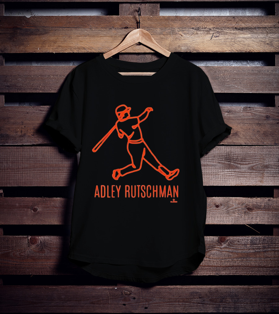 Adley Rutschman Baseball Swing Retro Line T-Shirt
