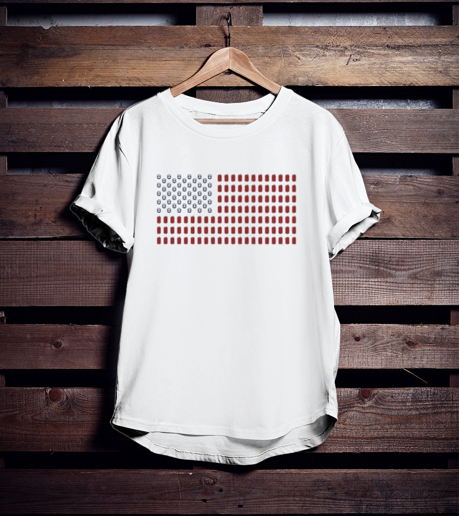 Canada Flag Pocket American Flag T-Shirt