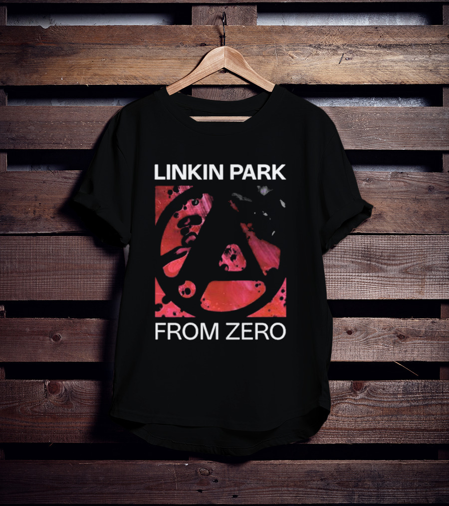 Linkin Park From Zero Texture Black Concert Red LP T-Shirt