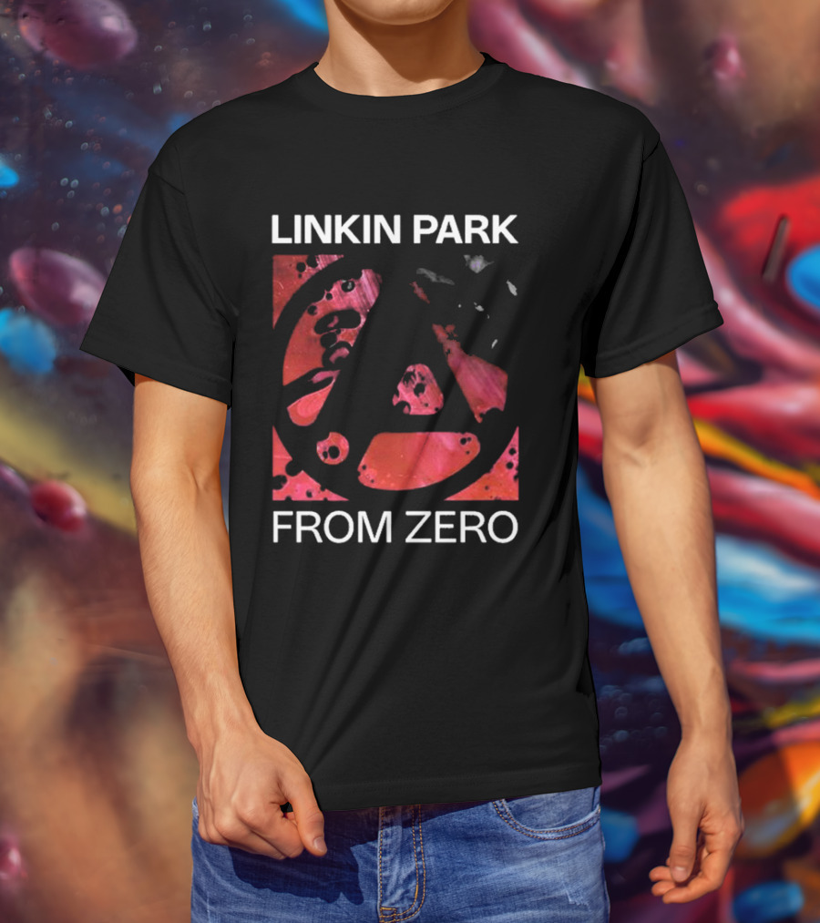 Linkin Park From Zero Texture Black Concert Red LP T-Shirt
