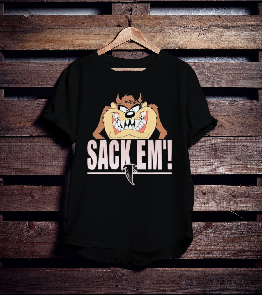Looney Tunes Taz Sack Em Atlanta Falcons T-Shirt