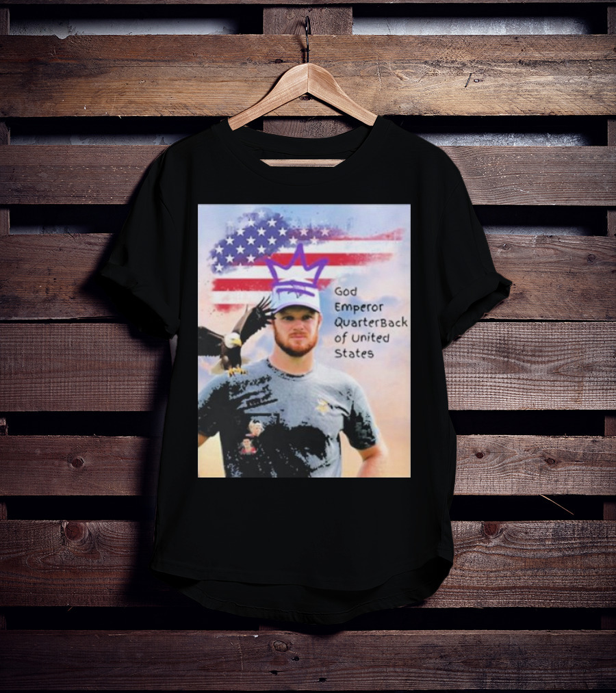 God Emperor Quarterback Of United States With American Flag And Eagle T-Shirt