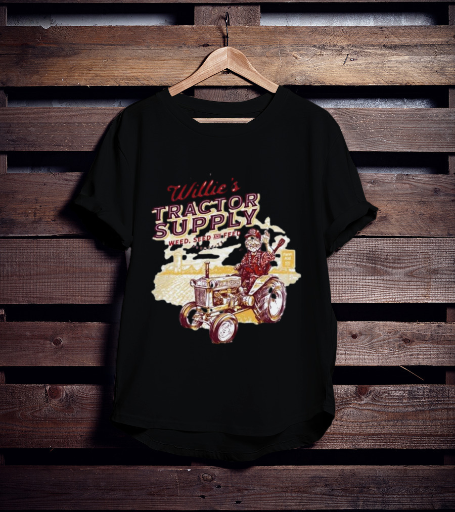 Willie Nelson Willie's Tractor Supply Weed Seed Feed Farm Aid T-Shirt