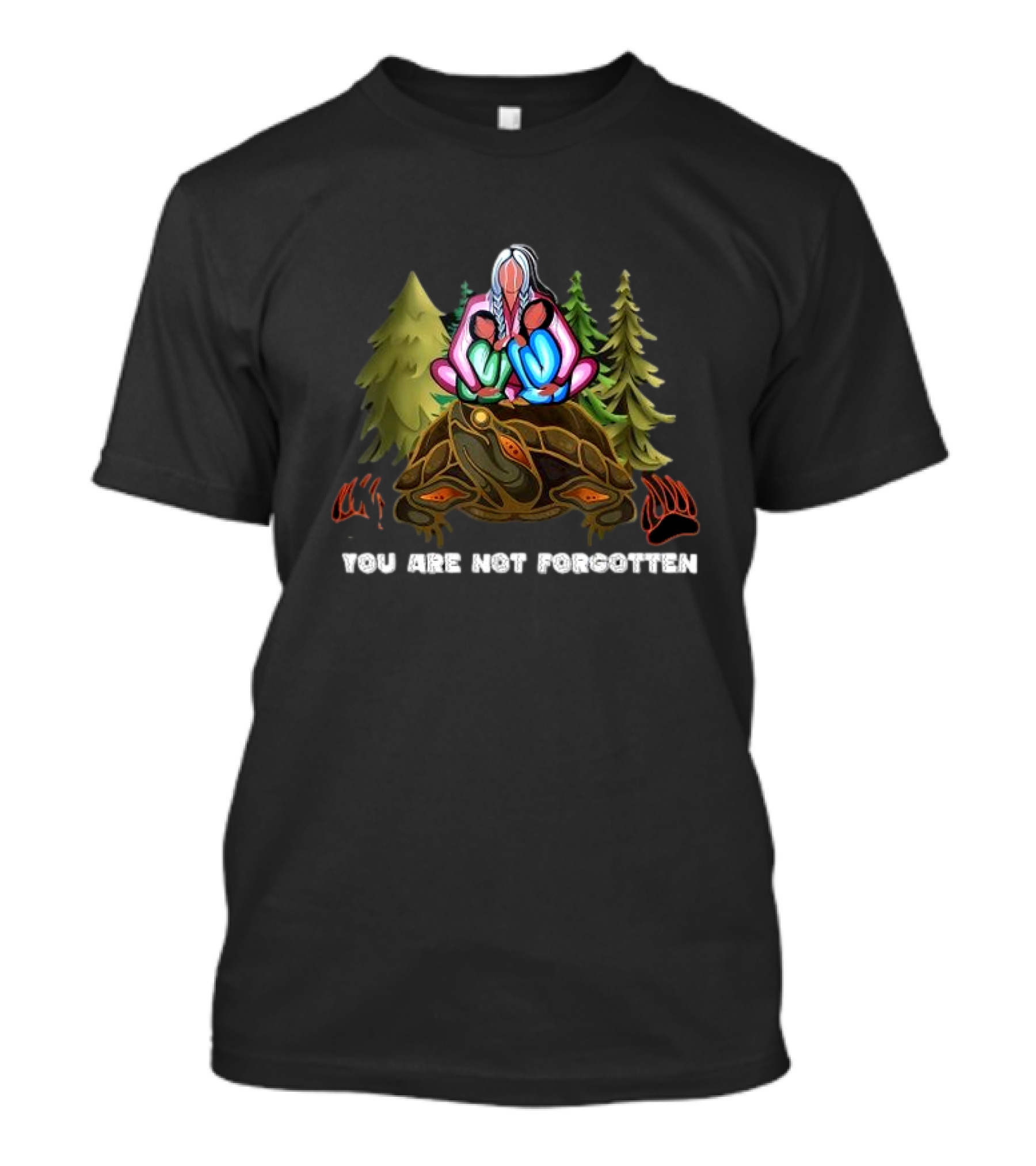 You Are Not Forgotten Native American Women MMIW Awareness Turtle And Tree Symbolism T-Shirt