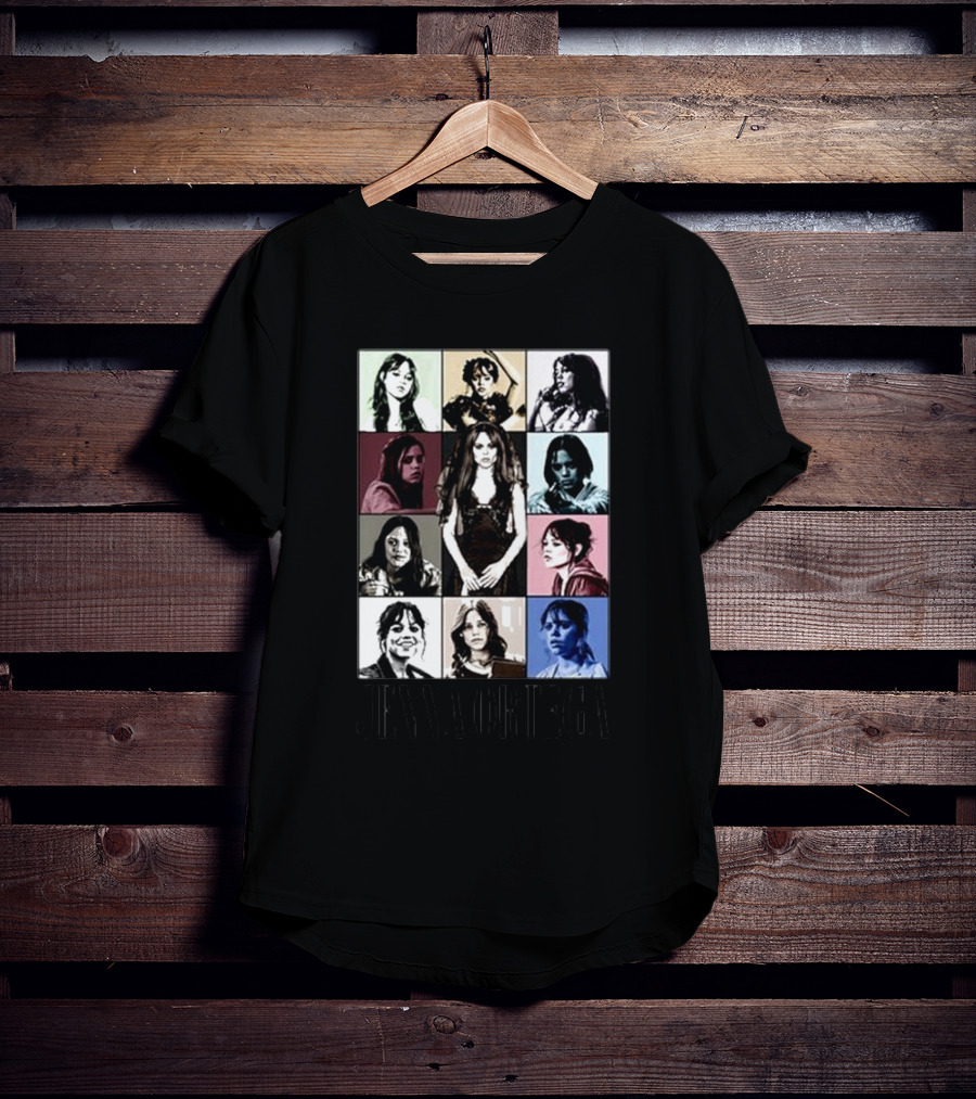 Fuzeprint Jenna Ortega Nine Eras Collage T-Shirt