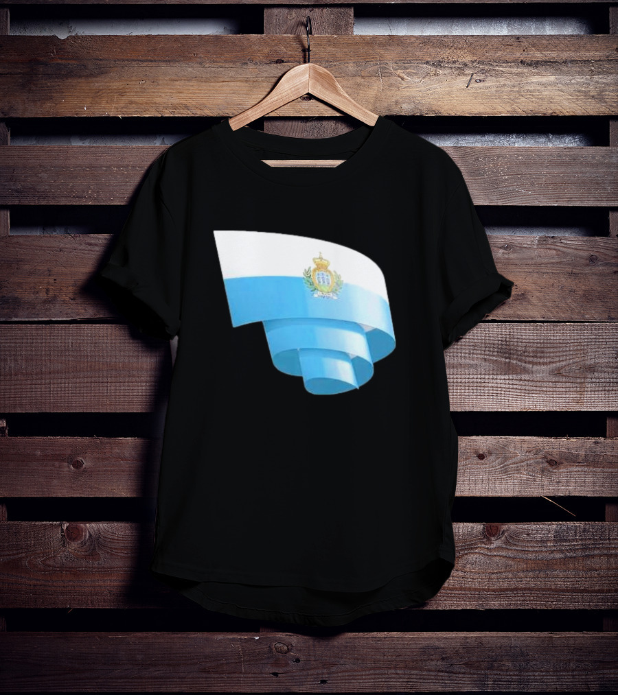 Krause San Marino Flag Sammarinese Day Football Emblem T-Shirt