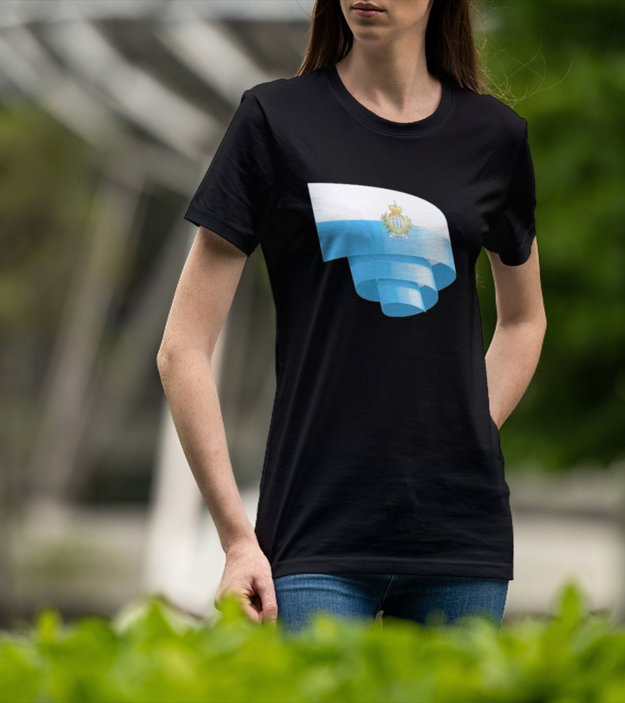 Krause San Marino Flag Sammarinese Day Football Emblem T-Shirt