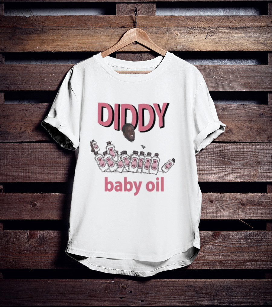 Diddy Baby Oil Bottles Pile With Smiling Face T-Shirt