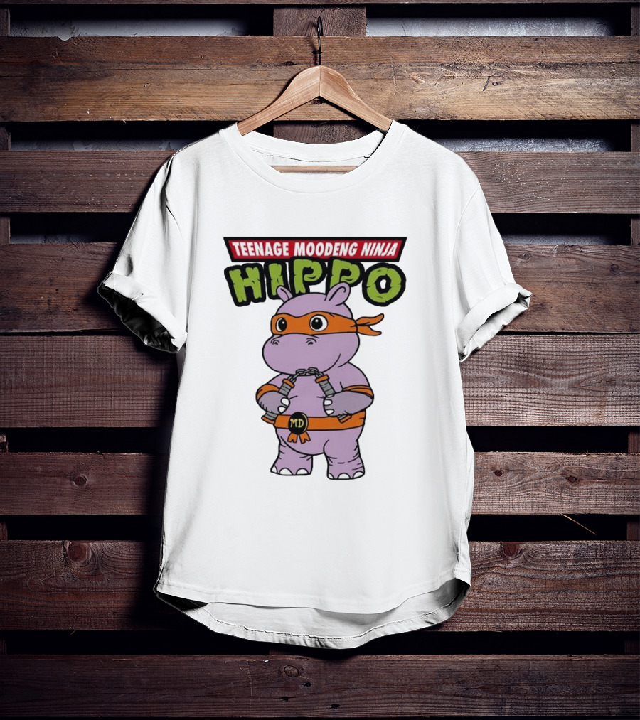 Teenage Moodeng Ninja Hippo T-Shirt