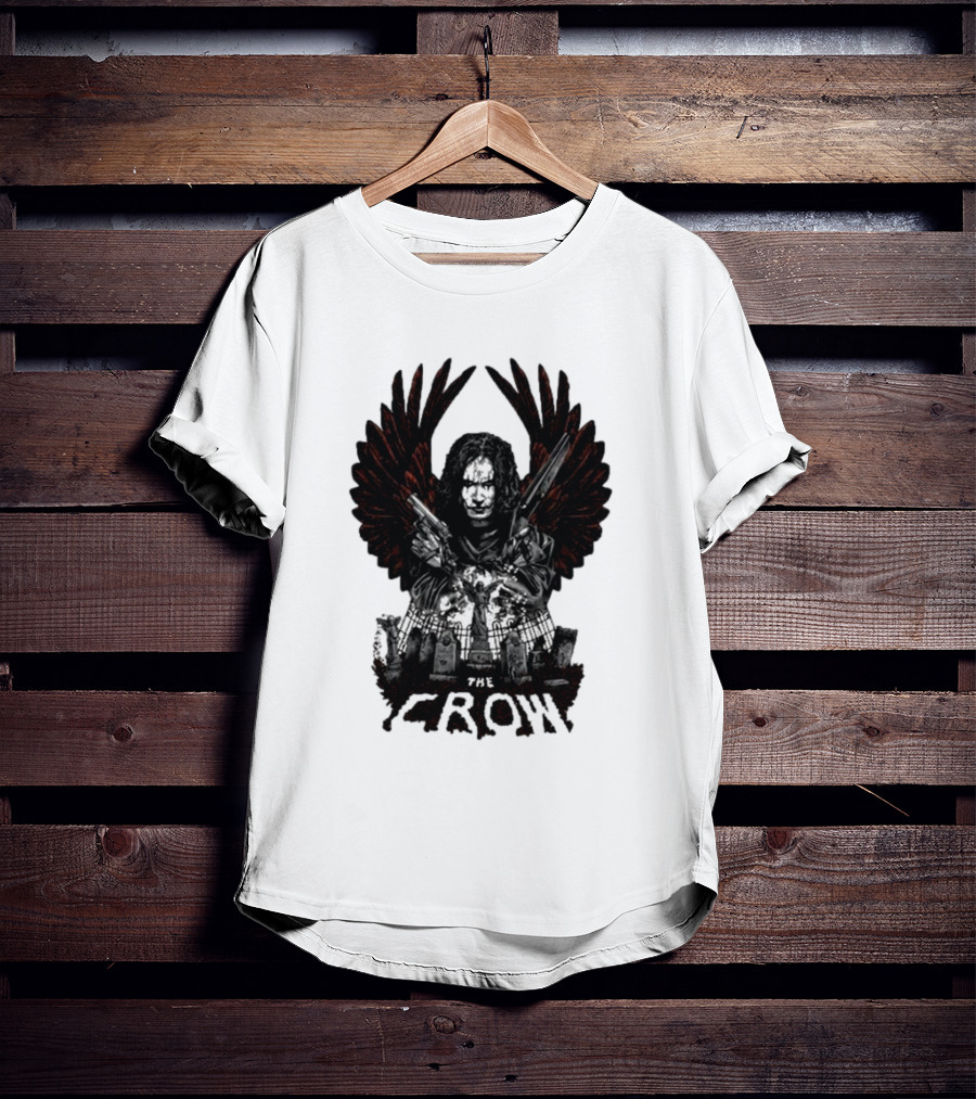 The Crow Fright Rags The Soul Can't Rest Retro Cemetery Wings T-Shirt
