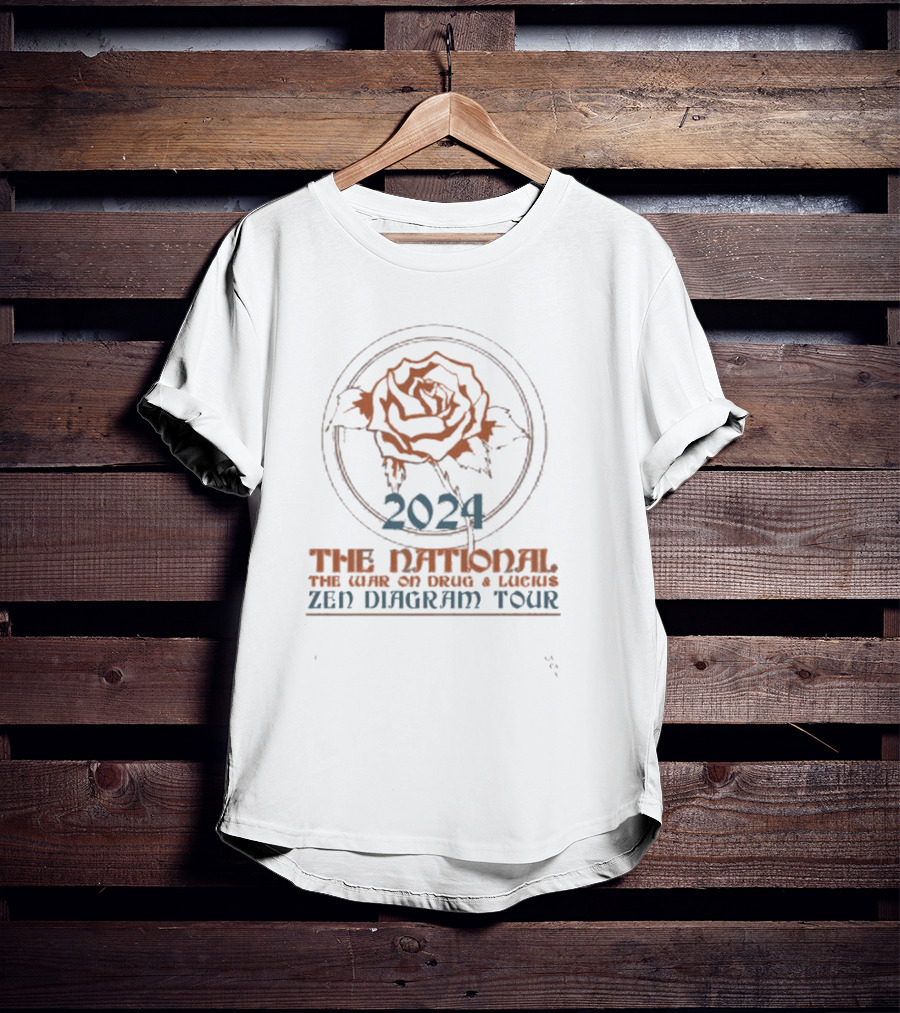 The National The War On Drugs Lucius Rose Zen Diagram Tour T-Shirt