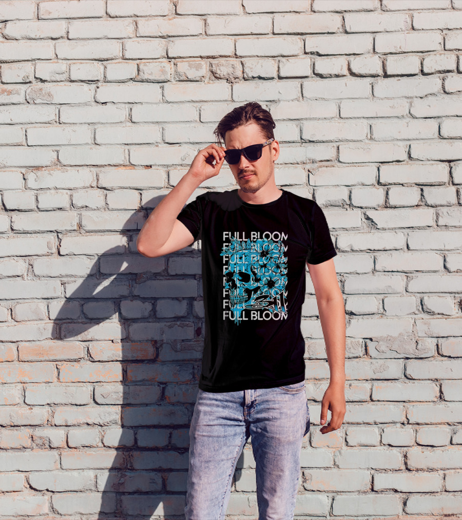 311 Band Full Bloom Skull Flower Repeat T-Shirt