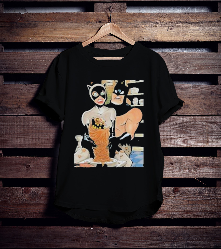 Clayface And Catwoman With Batman In Pottery Scene T-Shirt