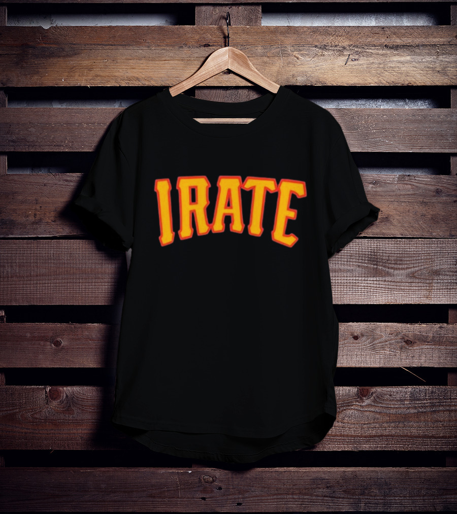 Irate Pgh Irate Retro Bold Text Arch T-Shirt