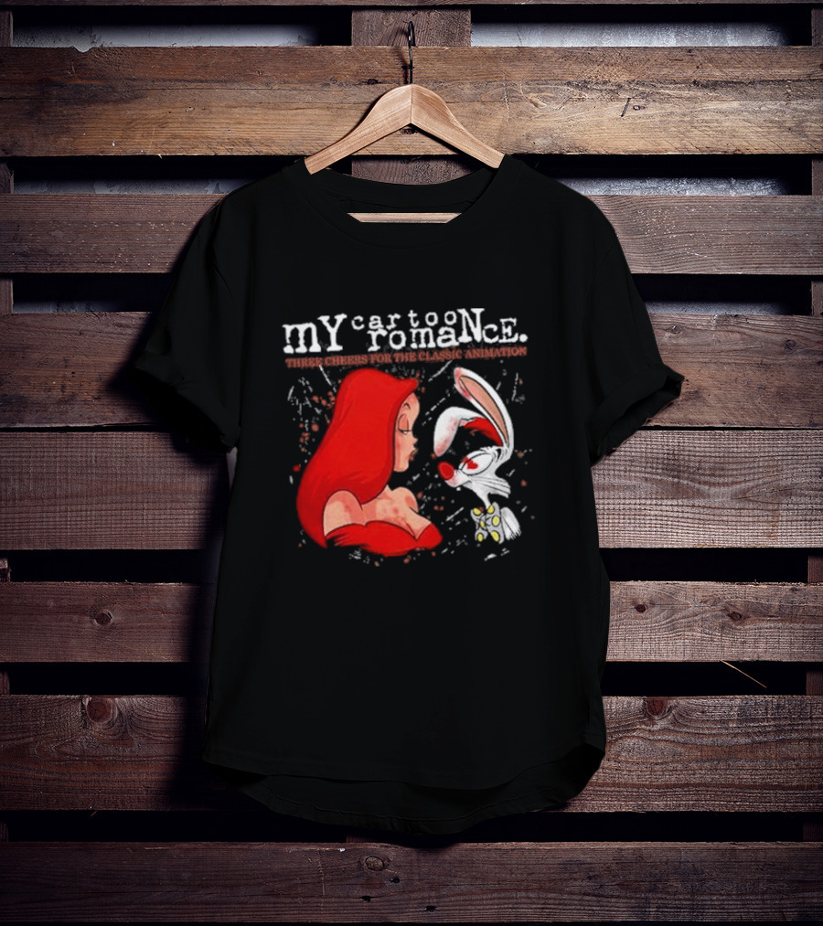 My Cartoon Romance Three Cheers Classic Animation Jessica Rabbit Roger T-Shirt