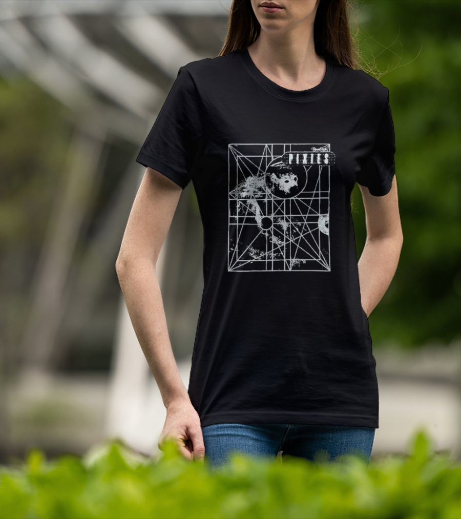Pixies Doolittle Album Art Geometry Grey T-Shirt