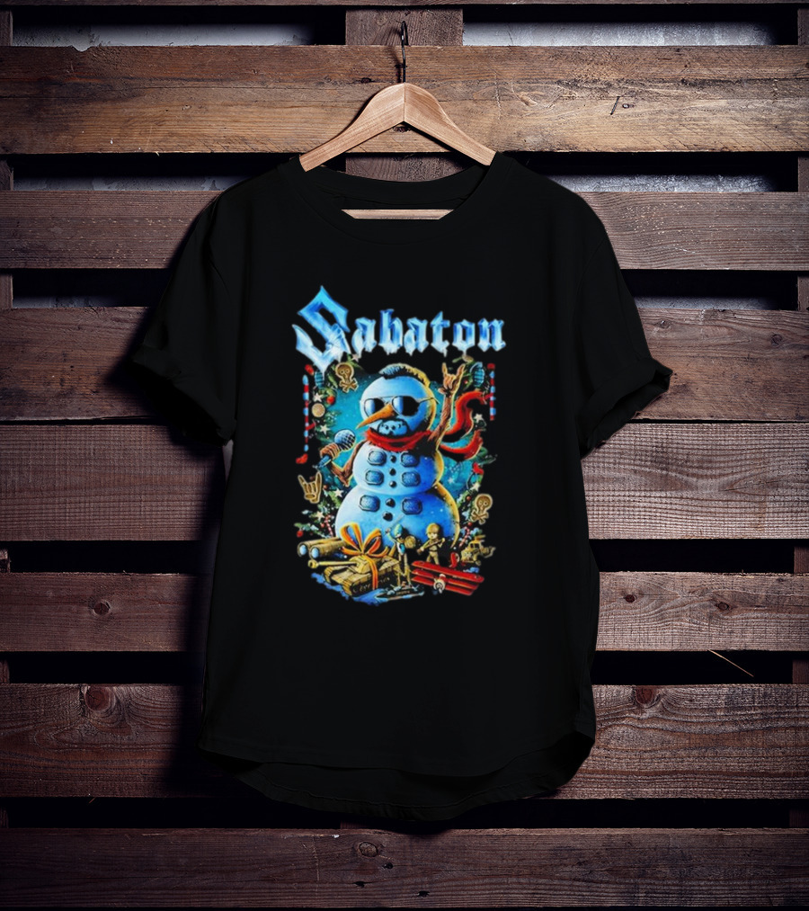 Sabaton Snowman Rock Xmas Party T-Shirt